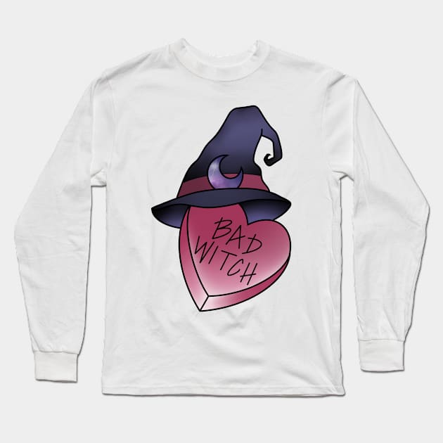 Bad Witch Long Sleeve T-Shirt by ladyjrae